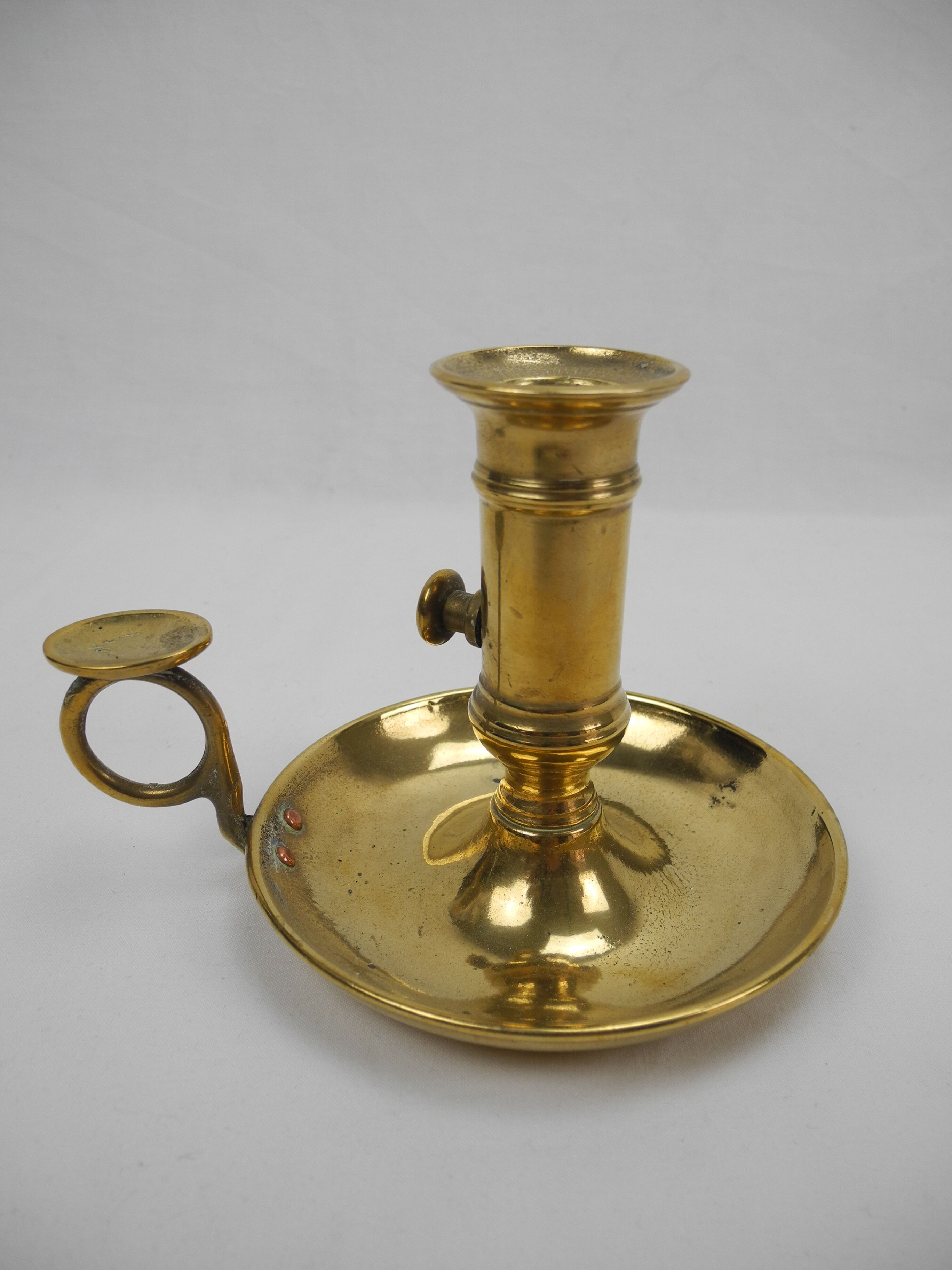 Old brass candle holder old french brass candle holder
