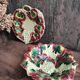 Vintage french majolica serving bowl for grapes