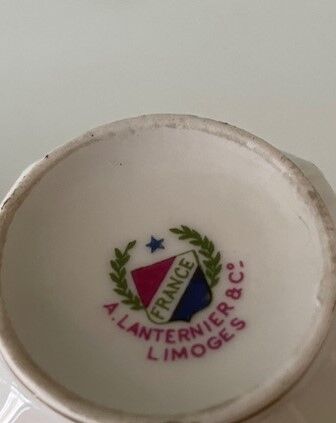 Lanternier coffee cups, Limoges, ca 1930