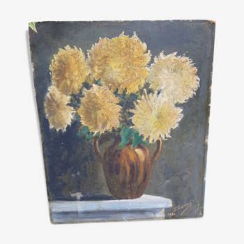 Peinture ancienne bouquet