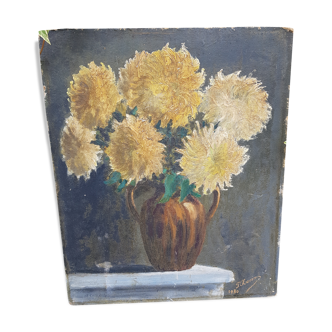 Peinture ancienne bouquet