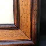 Painting golden yellow flowers wooden frame vintage botanical encyclopedia Lamarck