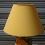 Ceramic lamp, vase and matching plate, Drimmer