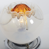 Set de 2 lampes de bureau en verre de Murano de Mazzega 1970