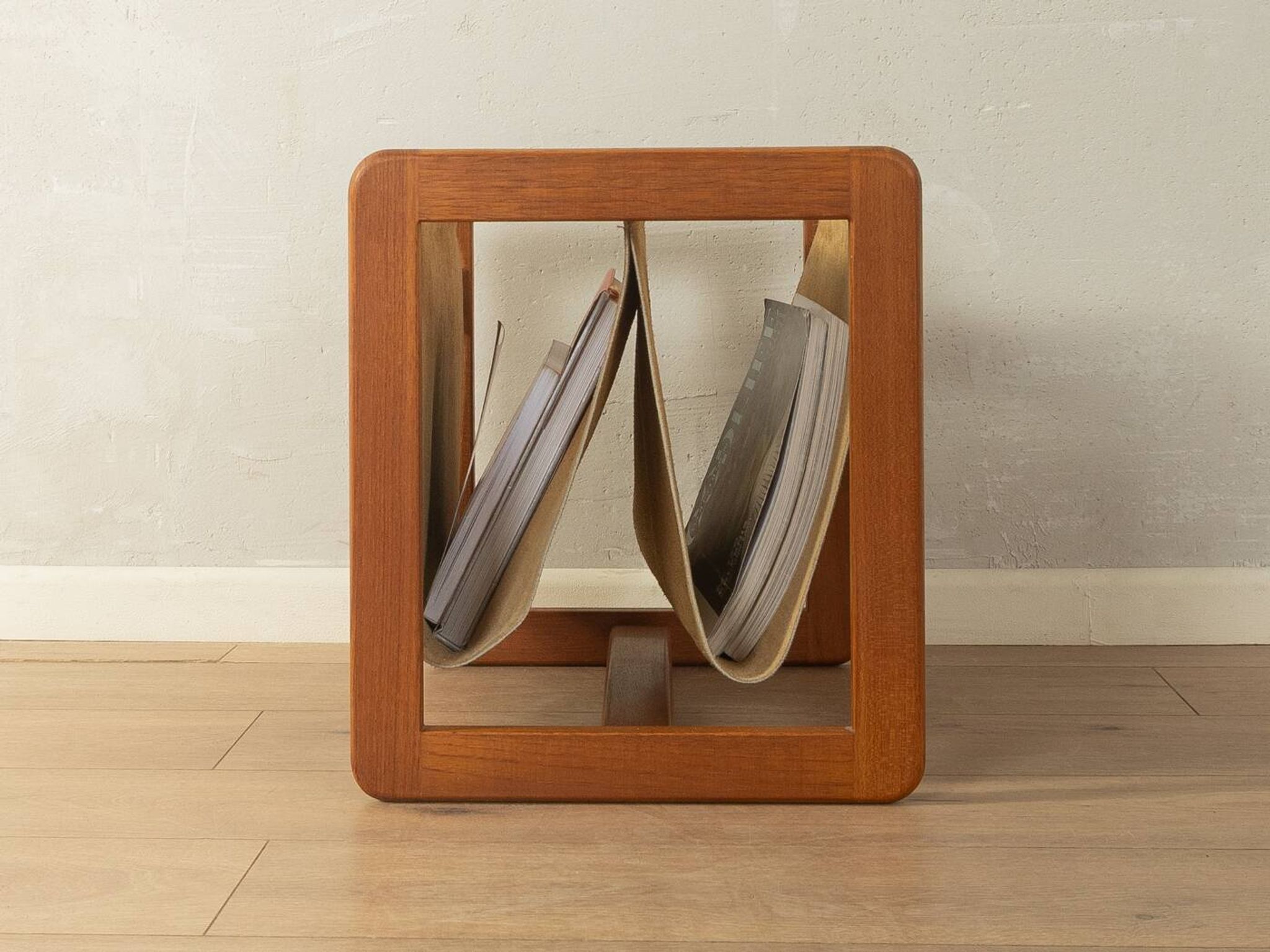 Mid-century magazine rack by Aksel Kjersgaard for Salin Møbler, Denmark, 1960s