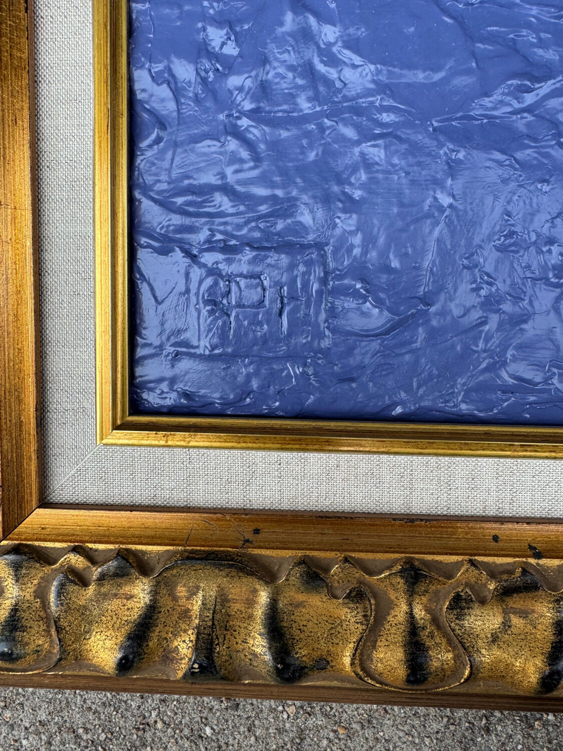 Modernist oil painting on canvas