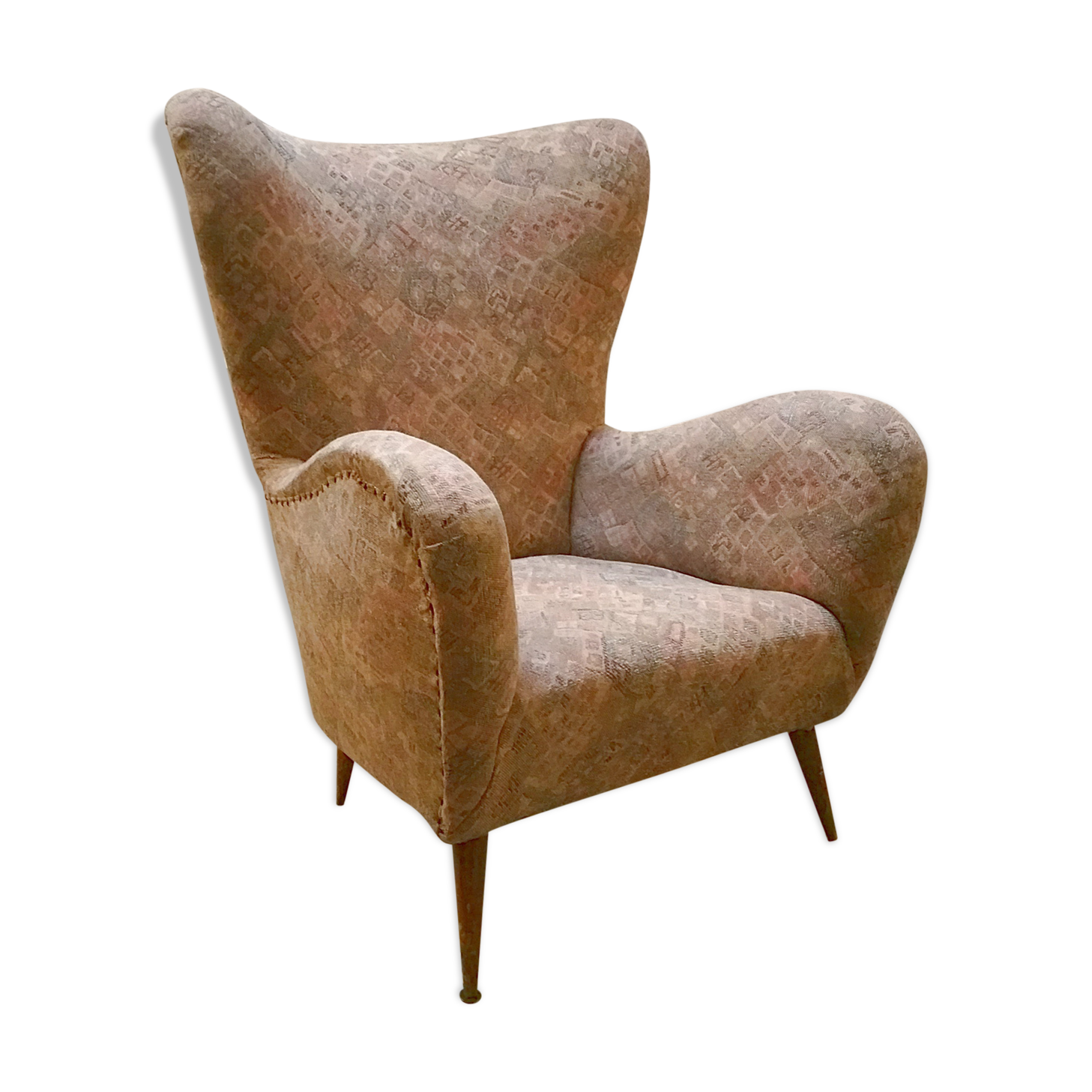 Paolo Buffa Wing chair design flesh organic Italian