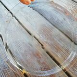 Transparent glass round tray