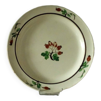 Fine earthenware plate aumale fin 19th n° 1