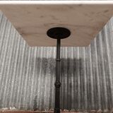 Vintage bar / bistro table in cast iron and marble