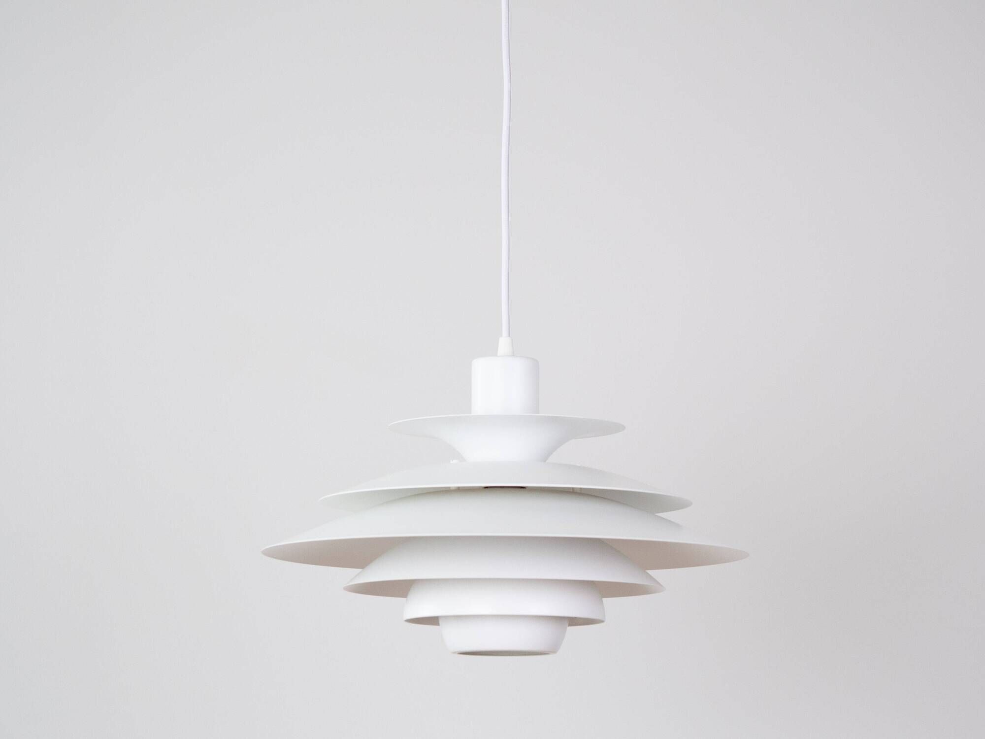 Danish vintage Verona pendant lamp by Kurt Wiborg, Jeka, 1980s