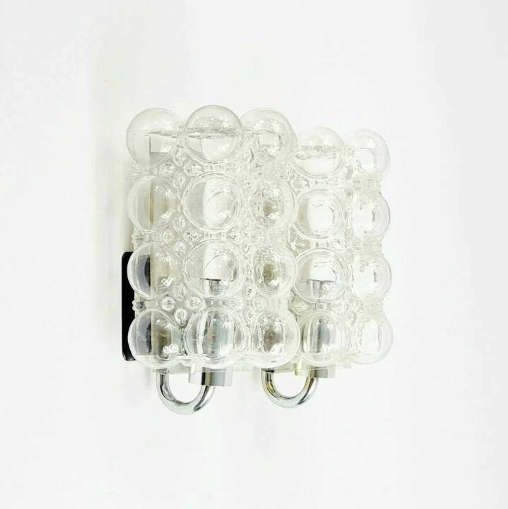 Pair of Mid-Century Bubble Glass Wall Lamps by H. Tynell for Limburg, 1960s