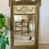 Gilded trumeau fireplace mirror