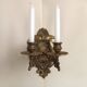 Double candle holder piano wall light in bronze 4874