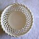 Cup fruit braided white twisted ceramic earthenware