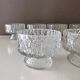 Set of 6 dessert bowls ice glass, glass bowls, Scandinavian Design.