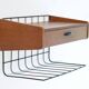 Vintage Scandinavian wall bedside table 1960