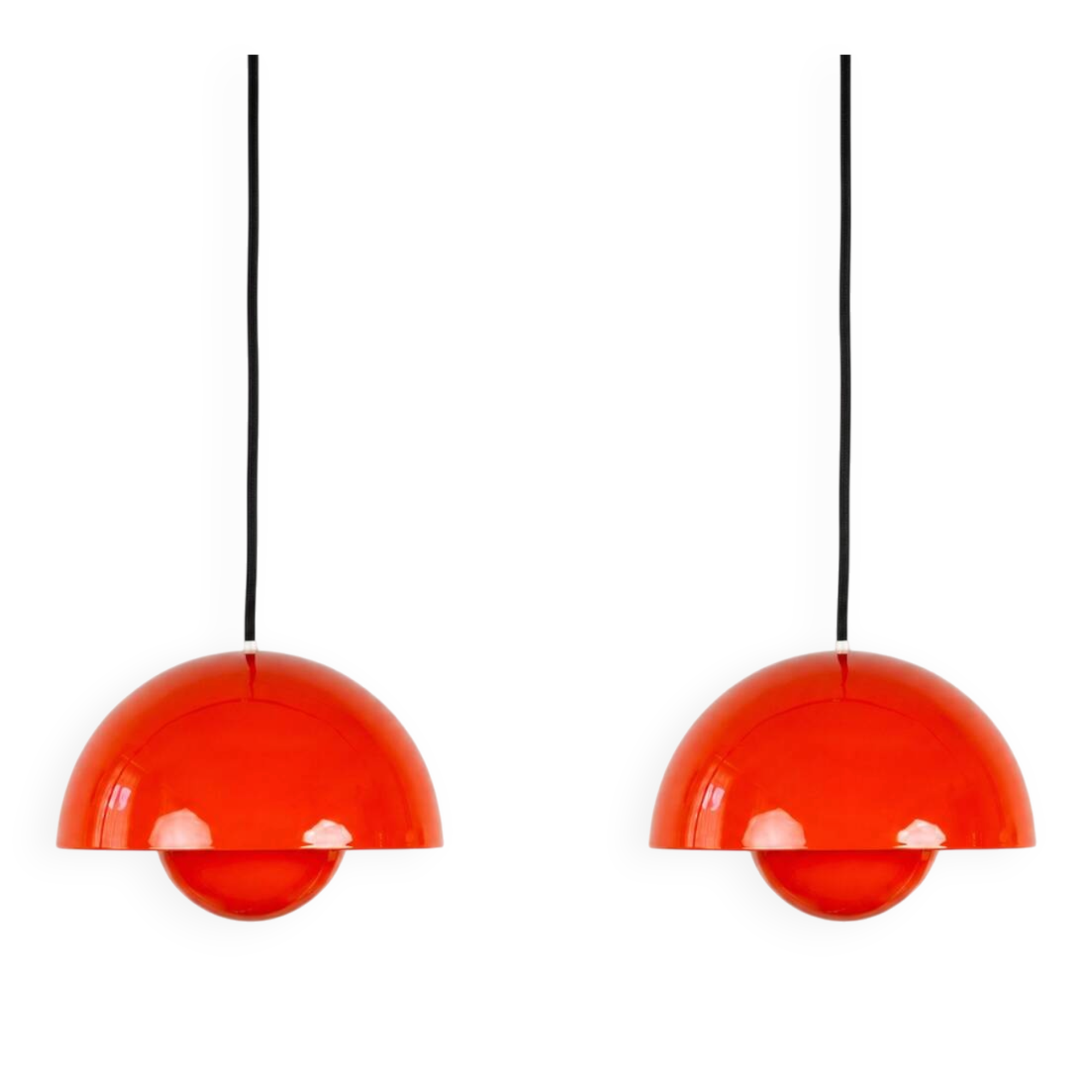 Paire de lampes vintage Flowerpot danoises par Verner Panton, Louis Poulsen 1968