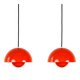 Paire de lampes vintage Flowerpot danoises par Verner Panton, Louis Poulsen 1968