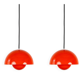 Paire de lampes vintage Flowerpot danoises par Verner Panton, Louis Poulsen 1968