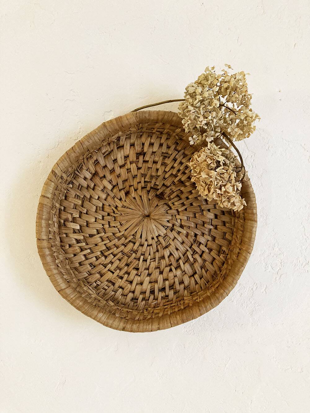 Basket made from woven banana leaves