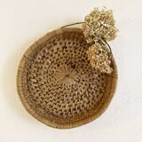 Basket made from woven banana leaves