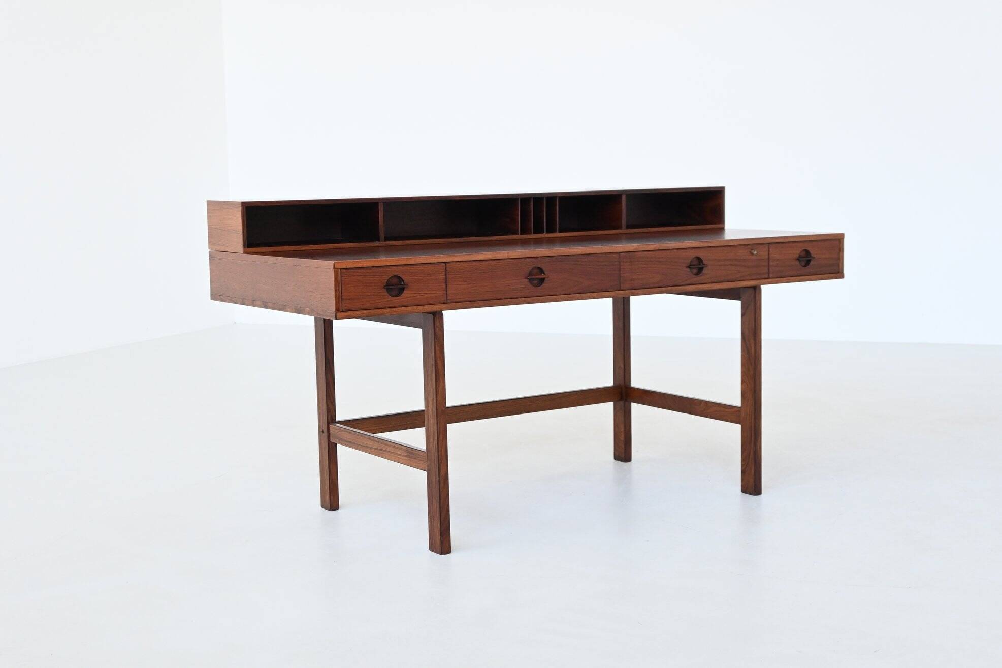 Bureau Peter Lovig Flip-Top Partners en palissandre, Lovig, Danemark, 1960