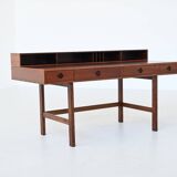 Bureau Peter Lovig Flip-Top Partners en palissandre, Lovig, Danemark, 1960