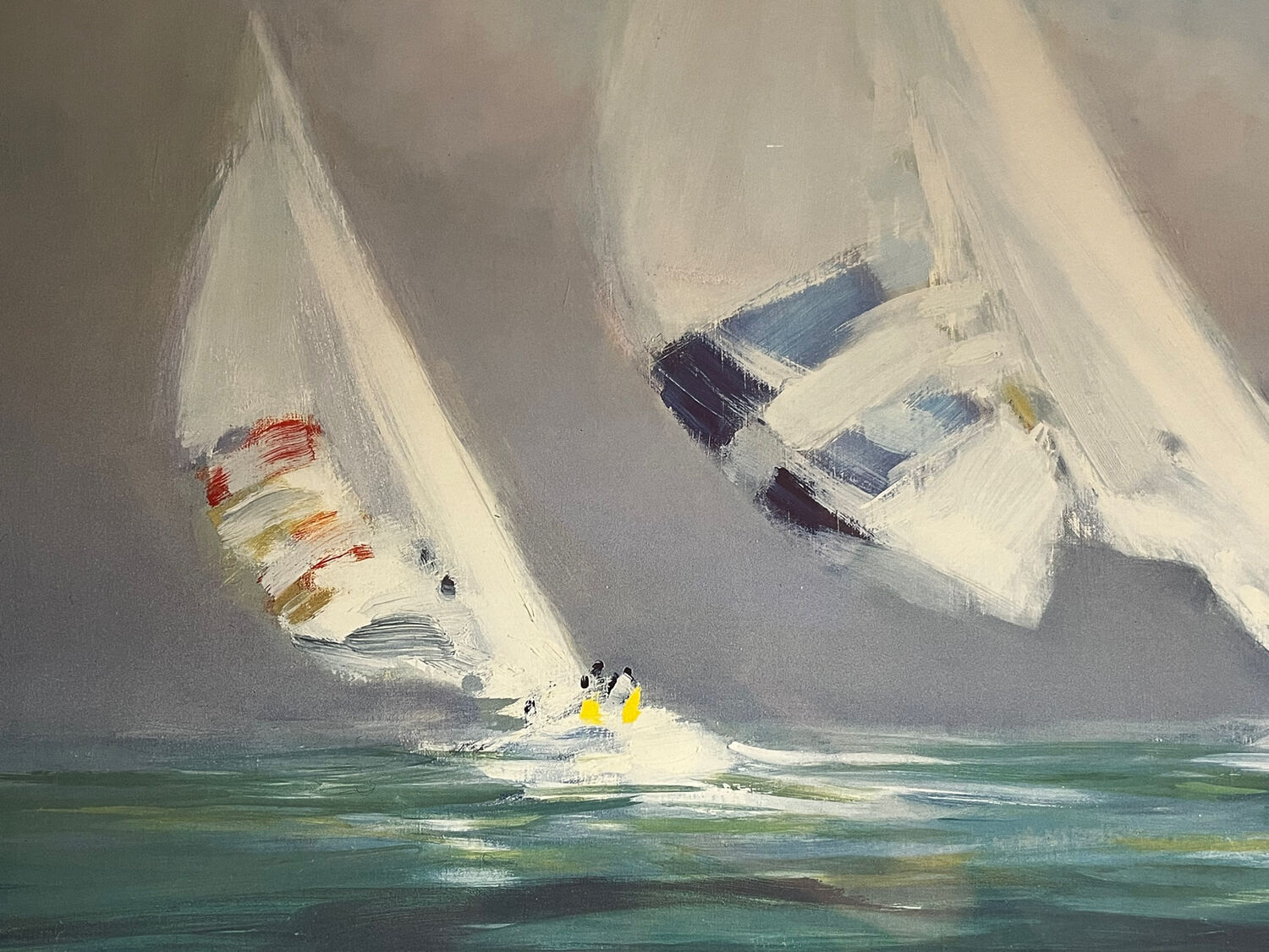 Table of sailboats – according to Doutreleau – framed