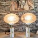 Pair of 1980s Italian style lamps in brass with marble base