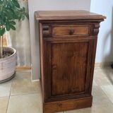 19th century solid wood bedside table