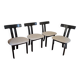 Set of 4 Oak "T-Shape" dining chairs