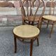 Set of 4 Bistro chairs mismatched curved wood