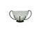 Mid-century modern sugar bowl, glass, Poland, 1960s.