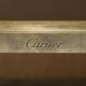 Bureau d'écriture moderne milieu du siècle Cartier Paris bronze cuir