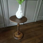Guéridon, sellette en bois tourné