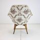 Fauteuil en bois et tissu, Tchécoslovaquie 1960