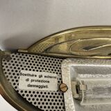 Set of 2 xxl 48cm Floral Brass Wall Light Sconces by C.S. ARTE, Italy 1980s