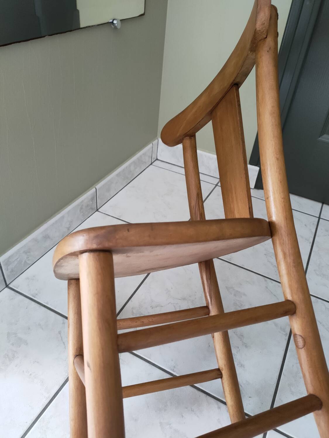 Old solid wood children's chair
