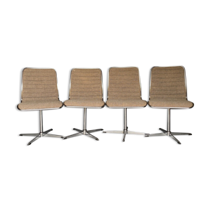 Suite de 4 chaises roche