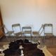 Set of 5 folding metal chairs