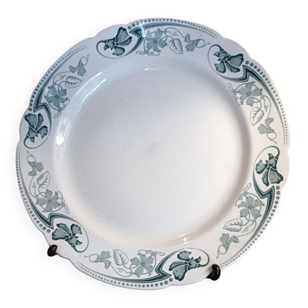 Plat terre de fer Lunéville art nouveau  Lucy 1900