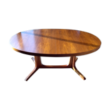 Table ovale en teck allonges intégrées 1960