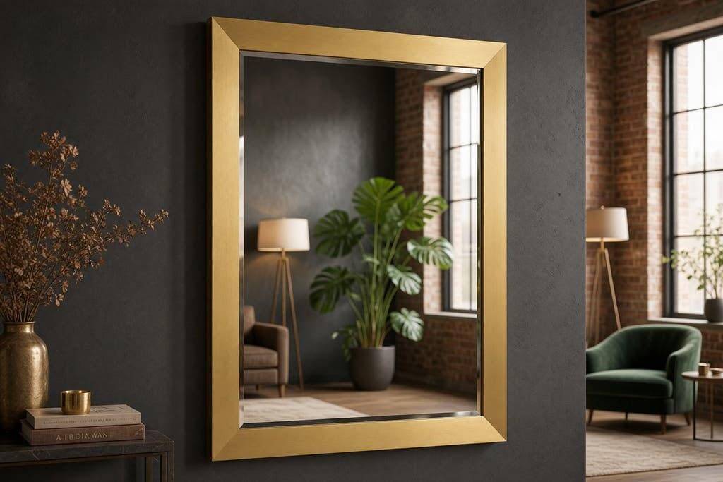 Miroir XL doré vintage