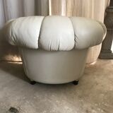 Pair of Chesterfield leather armchairs
