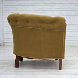 1950s, Danish relax chair, green furniture wool, ash wood.