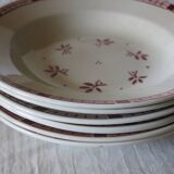 6 soup plates from Digoin Sarreguemines model “Dominique”