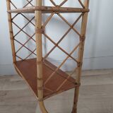 Rattan wall shelf
