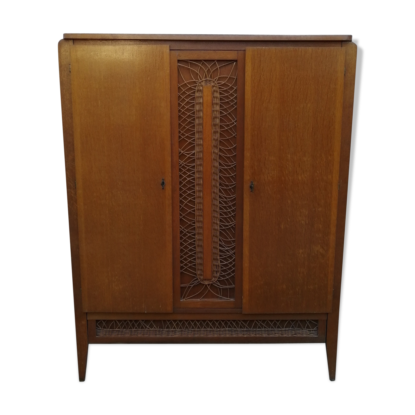 Wardrobe in China and rattan braces 60/70