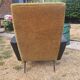 Fauteuil vintage années 70 moutarde et skaï noir